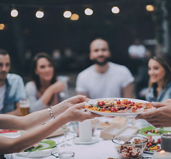 Friends Eating Dinner